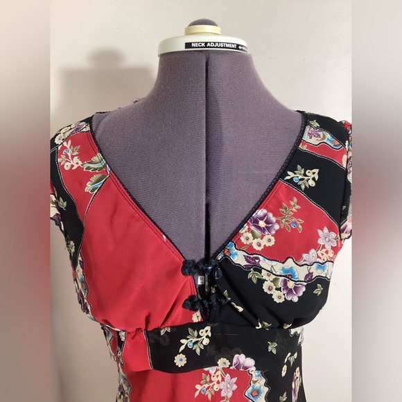 Forever 21 Y2K Vtg Fairy Babydoll Top Teen L Tie Back Sheer Bold Lorelei Gilmore - Picture 6 of 16